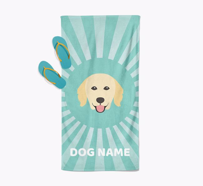 Personalised Pool Towel with {breedFullName} Icon